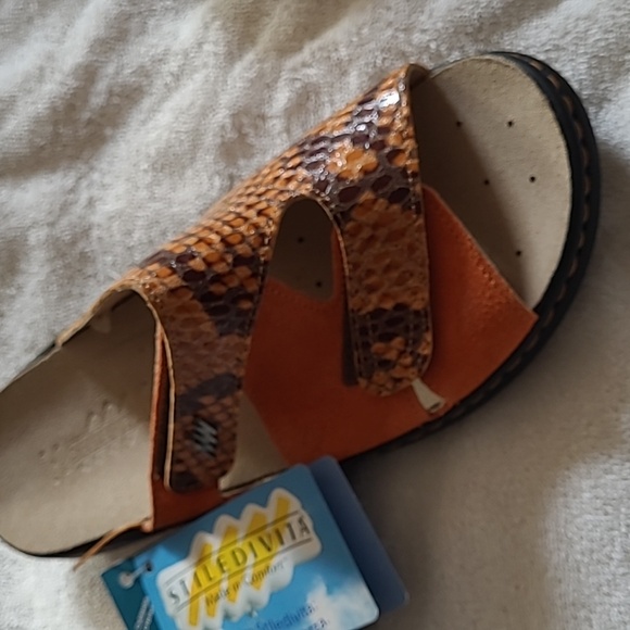 Women's sandals size 37, made in Italy, orange - Picture 5 of 9